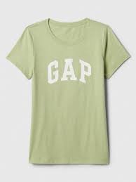 USA Gap Women Logo T-Shirt, Color: Desert Sage Green