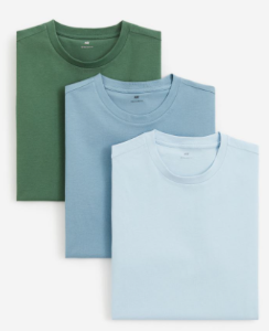 BKK H&M Men Regular Fit Round-neck T-shirts, Size: M