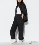 Japan Uniqlo Women Easy Cargo Pants (Standard Length 69-71cm), Color-Black
