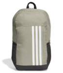 BKK Adidas Motion 3-Stripes Backpack, Color: Silver Pebble/ Black/ White