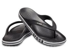 USA Crocs Bayaband Flip, Color: Black/White - Shoes US-US:M9