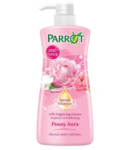 BKK Parrot Liquid Soap Serum Vitamin Peony Aura 450 Ml. Bright and pinkish aura skin.