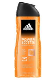 BKK Adidas Shower Gel Power Booster 3 in 1 Body Hair Face 400 Ml.