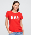 USA Gap Women Logo T-Shirt, Color: Poster Red - Clothing-S