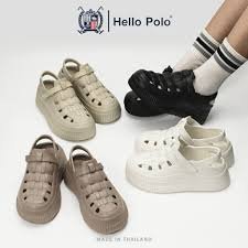 BKK Hello polo fashion women shoes slip-on, Color: White