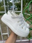 BKK Hello polo fashion women shoes slip-on, Color: White