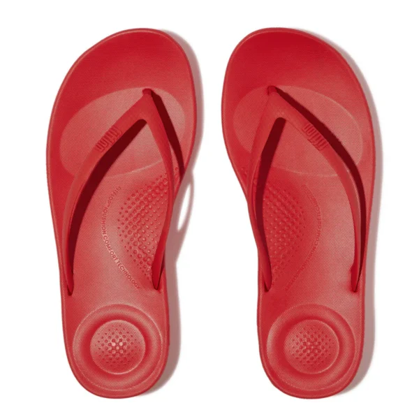 BKK Fitflop iQushion Ergonomic Flip-Flops, Color: Red