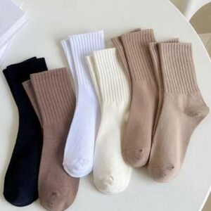 BKK Shein 6pairs/Set Sporty Long Tube Socks Crew Socks