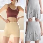 BKK Shein DAZY Women's Solid Color Light-Weight Double-Layered Triangle Area Concealing Safety Panties, Color: Apricot