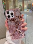 BKK Shein Glitter Electroplated Vintage Minimalist Personalized 3D Oil Painting Flower TPU Phone Case