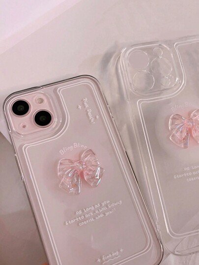BKK Shein GUCADI Transparent 3D Bow Phone Case