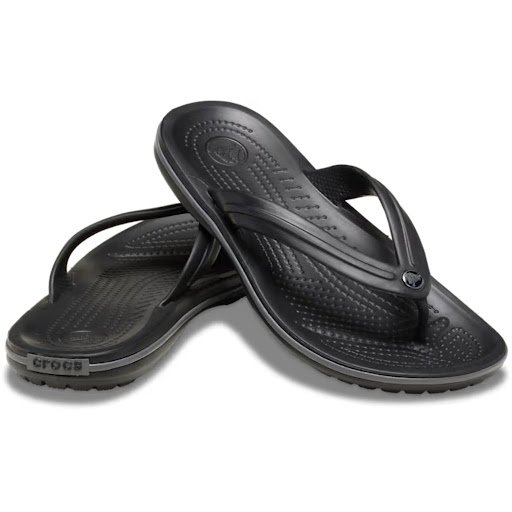 Crocs Crocband™ Flip, Color: Black/Slate Grey